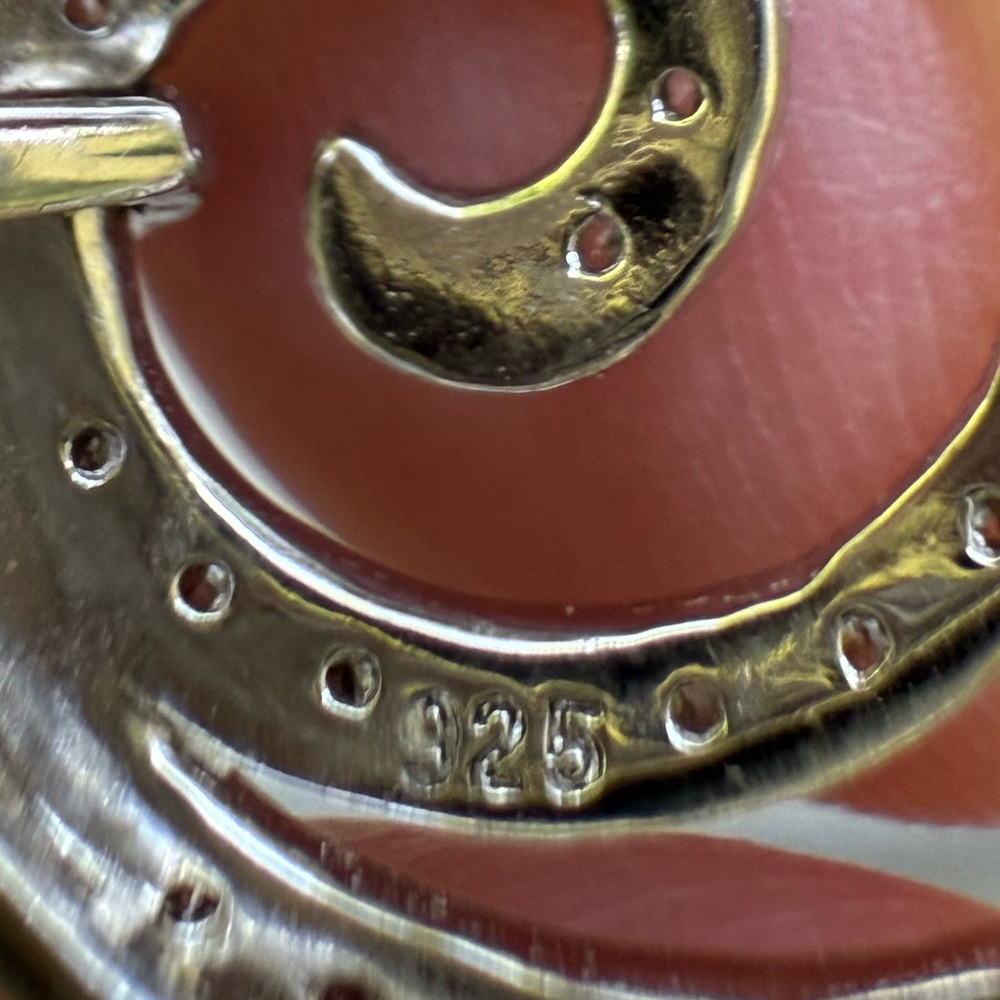 ๐ 925 Stamped Silver Pavรฉ Diamonds Spiral of Life Necklace - Picture 5 of 13